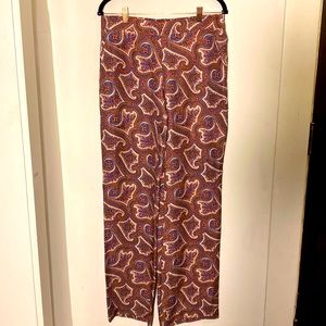 100% Silk Theory Wide Leg Pants